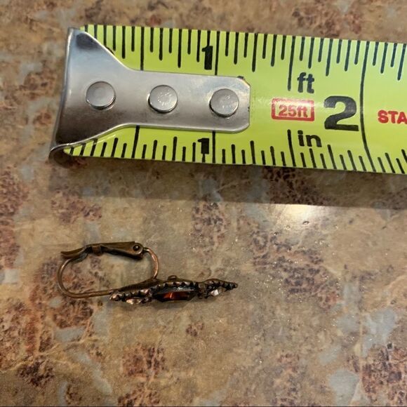 Chocolate Rhinestone Vintage Style Drop Earrings - Picture 4 of 5